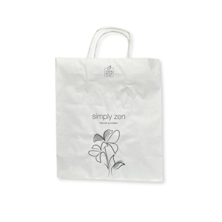 simply zen recycled paper shopper bag